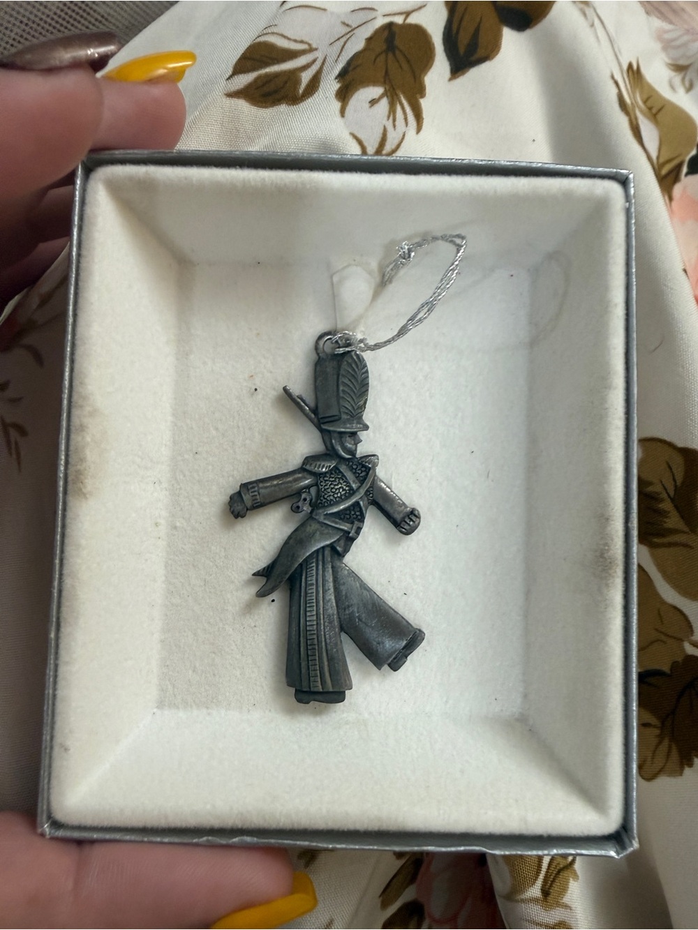 Vintage Wallace Silversmiths Solid Pewter Toy Soldier Ornament